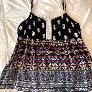 Navy + Multi Boho Camisole